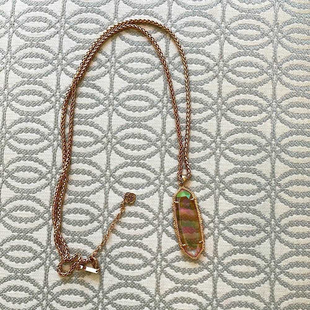 Kendra Scott rose gold necklace